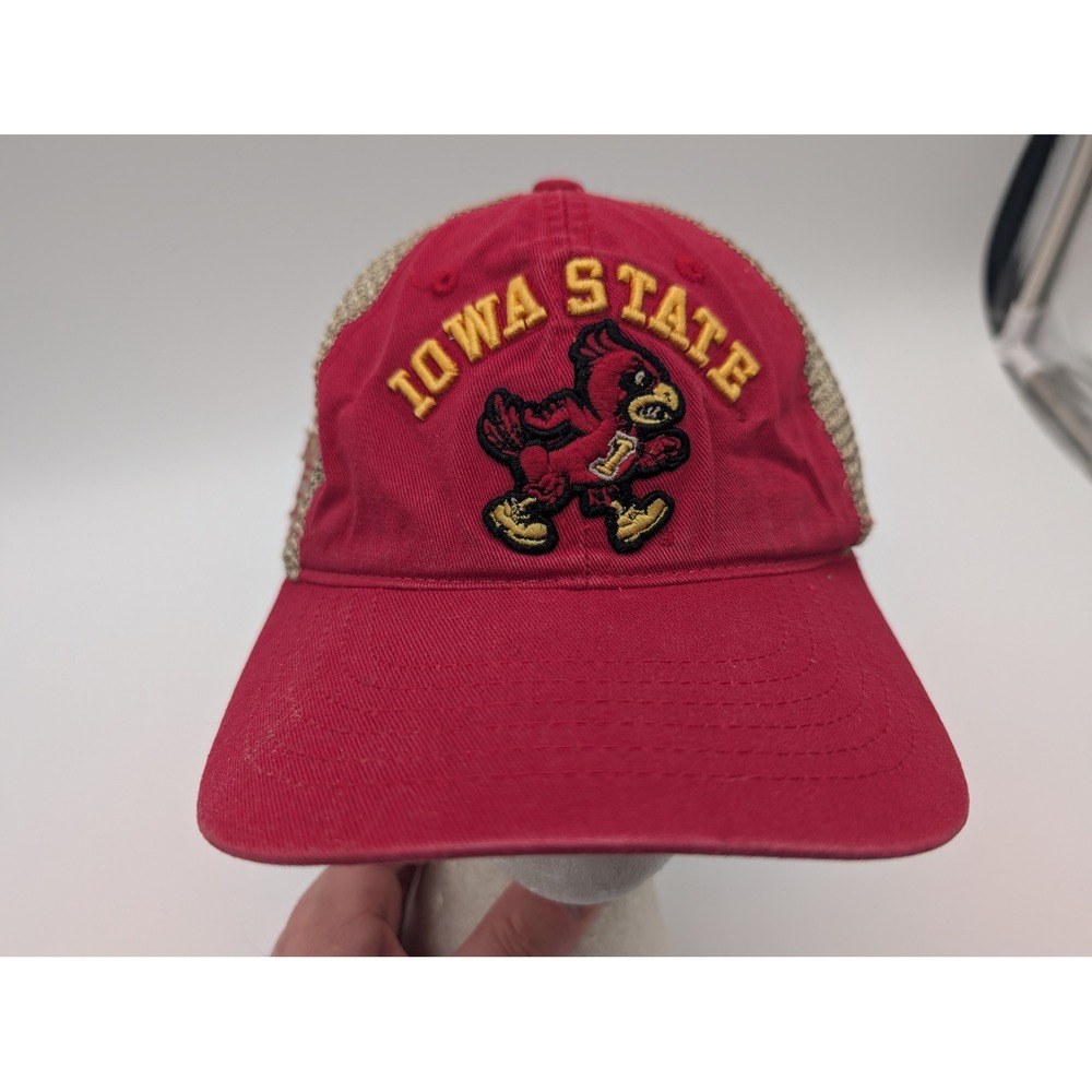 Zephyr Iowa State Cyclones Trucker Hat Red Tan Snapback Mesh Cap Mens OSFA